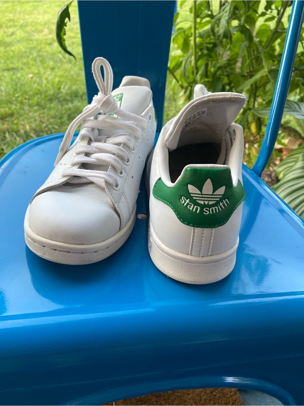 Adidas Stan Smith White & Green Leather Sneakers